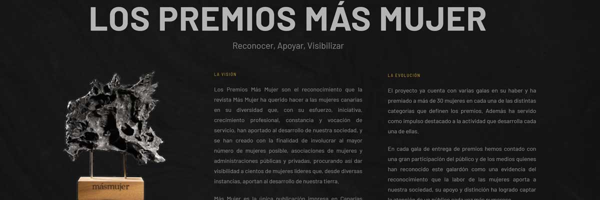Inauguramos la nueva web de los Premios Más Mujer